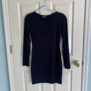 Lulu’s Long Sleeve Black Dress Sz S